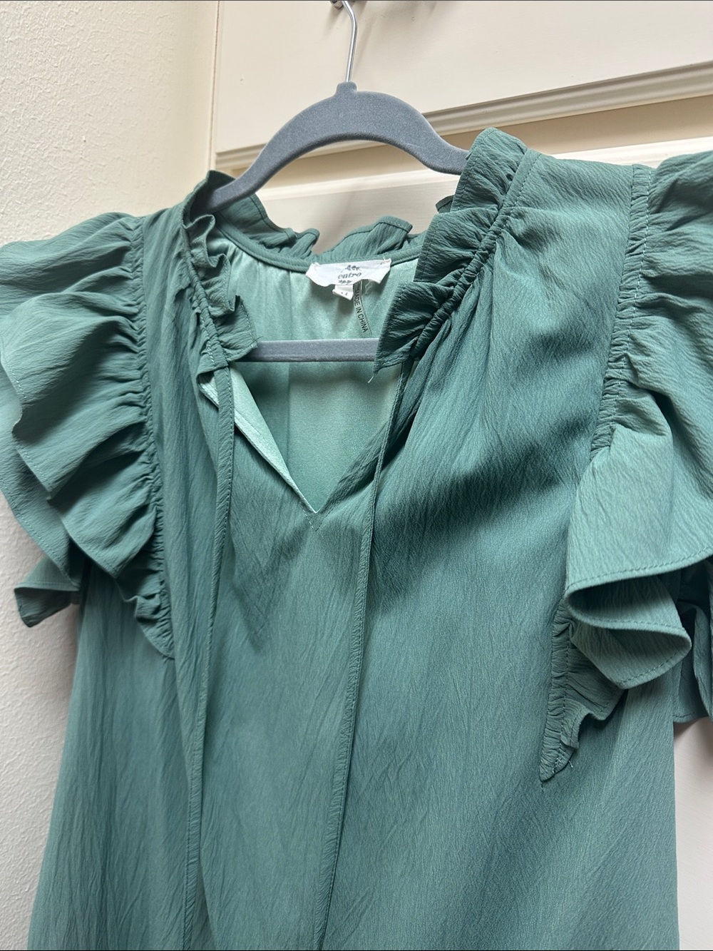 entro Sage Green Pleated Bodice Dress - Picture 3 of 7
